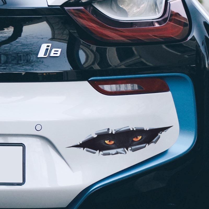 Наклейка на автомобиль, имитация подглядывающего кошачьего глаза, наклейка для стайлинга автомобиля, 3D стереоскопический подглядывающий глаз, наклейка на автомобиль, водонепроницаемая наклейка для декора кузова