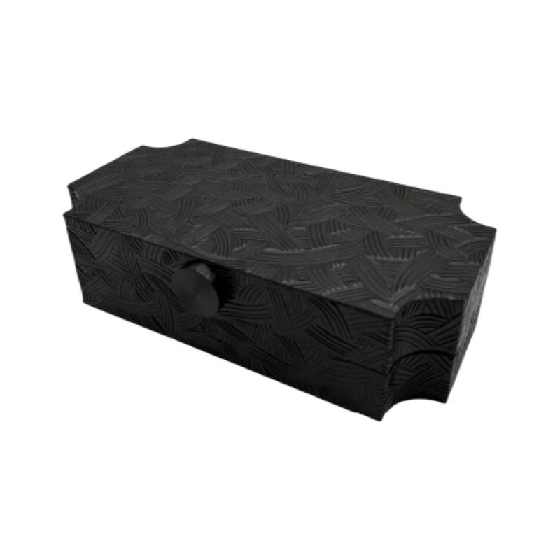 Modern Wood & Leather Jewelry Storage Box - Minimalist Decor for Home, Hotel, or Club