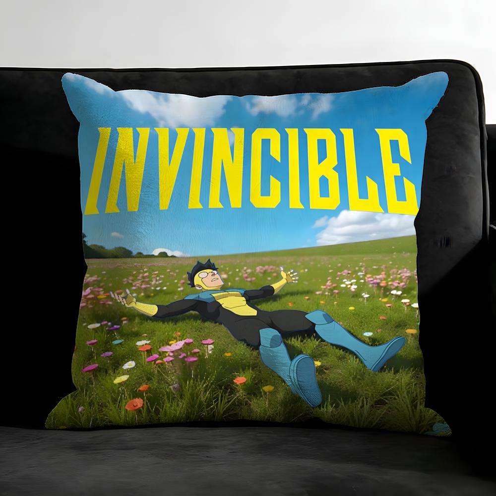 I-Invincible Смешная Мультяшная Наволочка Подушки Ультра Мягкая Кожевенно-Дружелюбная Ткань Облакоподобный Комфорт и Скрытая Молния