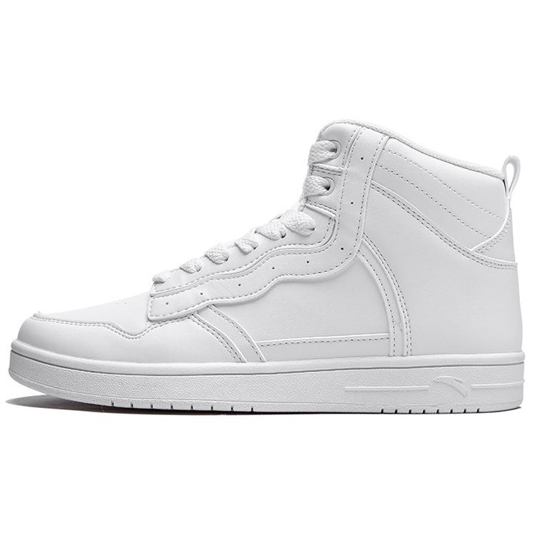 Anta Life Collection Slip Resistant Cushioning Abrasion Resistant High top Skateboard Shoes Women's White 92948088-4
