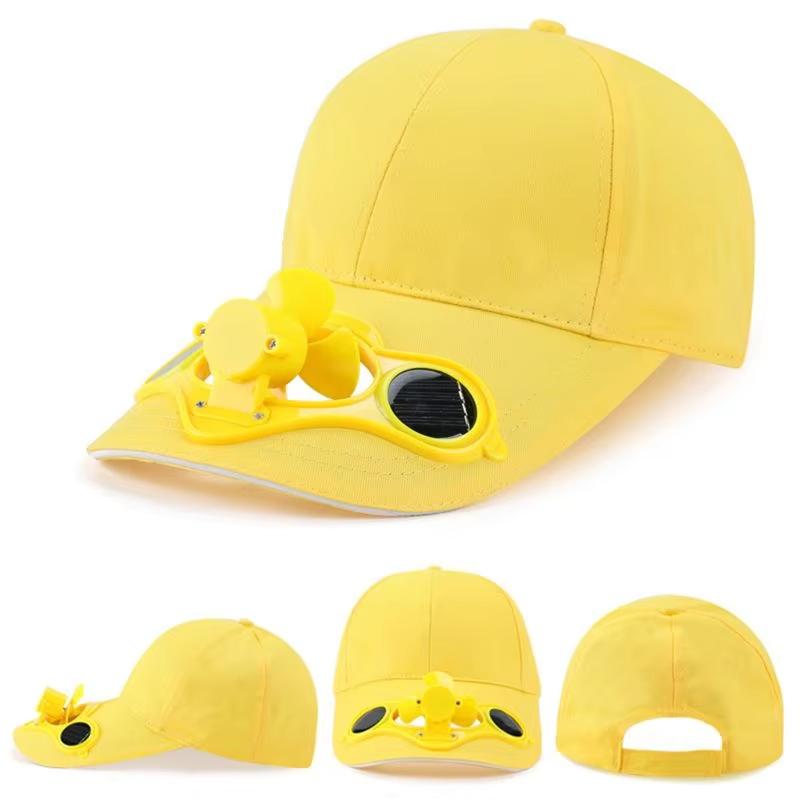 Solar Fan Hat for Men Women - Sun Protection Summer Cooling Cap with USB Rechargeable Fan, UV Sunshield, Adjustable & Breathable
