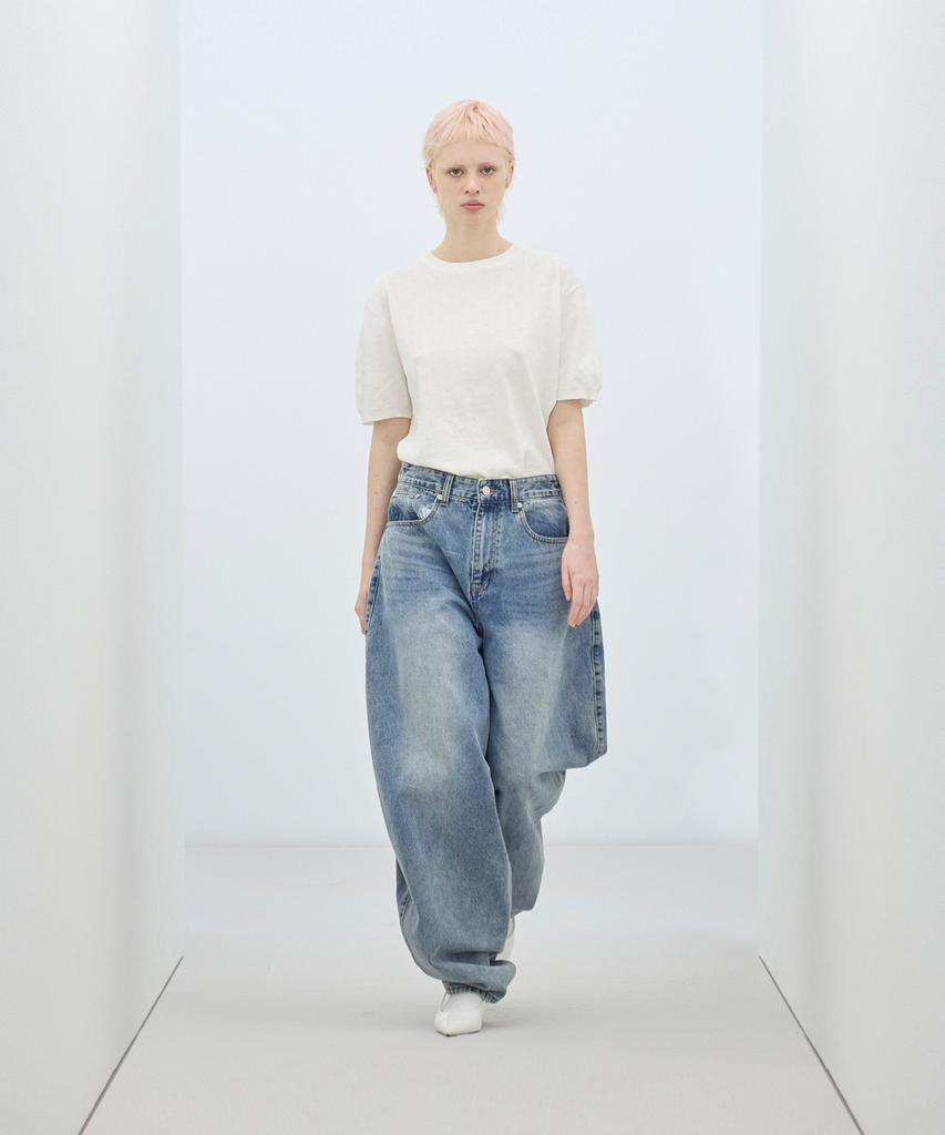 IRONYPORNO WHITELINE 86-Iroj046 Bottega Round Short Sleeve Knit 4 Colors