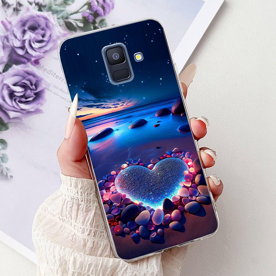 Чехол для Samsung Galaxy A6 2018 Роскошный Расписной Чехол Мягкий Силиконовый Чехол для Телефона Для Samsung A 6 A6 GalaxyA6 2018 Задняя Крышка Coque