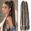 Beaded Accents Braided Ponytail Extension Hand Woven Boho Braid Dreadlock Hairpiece  Daily Styling