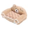 Brown Bear Pet Sofa Soft Warm Cat Couch Bed Multifunctional Dog Sofa Couch for Sleeping Relaxing