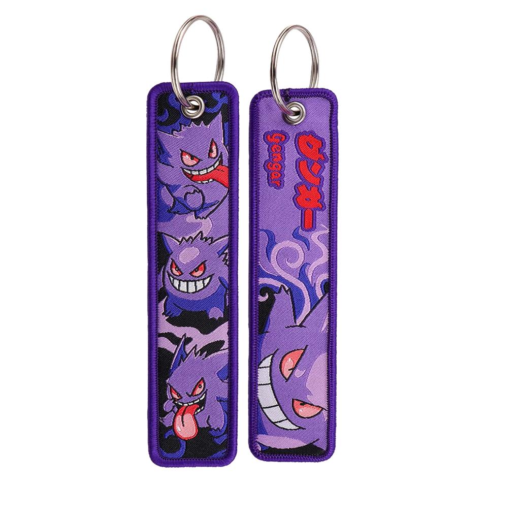 Anime Monsters Keychain for Cars Backpack Key Holders Embroidery Keyrings Key Tag Jet Tag Accessories Gif 1pcts