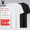 PLAYBOY Мужская футболка с коротким рукавом 100% хлопок, 2 шт.
