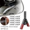 Plastic Rivet Gun 6.3 Inch Poly Hand Riveter Kit For Fastening Door Panels & Automotive Trim With 40 Pieces Of Plastic POM H0O5