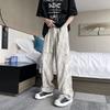Men's Retro Loose Straight Corduroy Pants - Full Print Casual Trousers for Spring and Autumn.