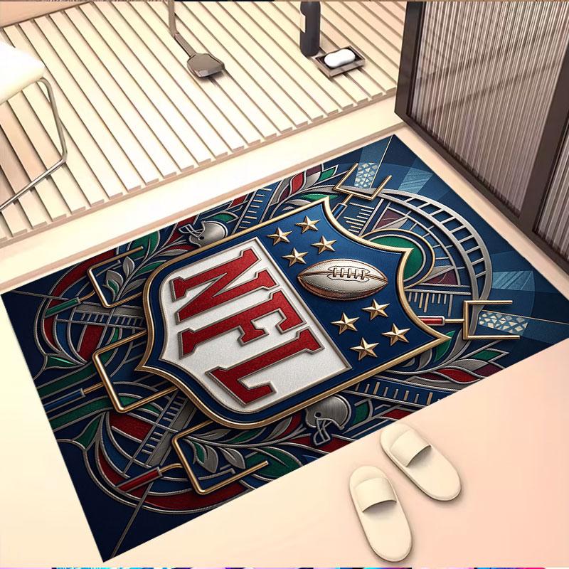 Ковер с принтом NFL, Моющийся напольный ковер, Для прихожей, Общежития, Прачечной, Офиса, Кабинета, Декор дома, Подарок на День рождения, Рождество