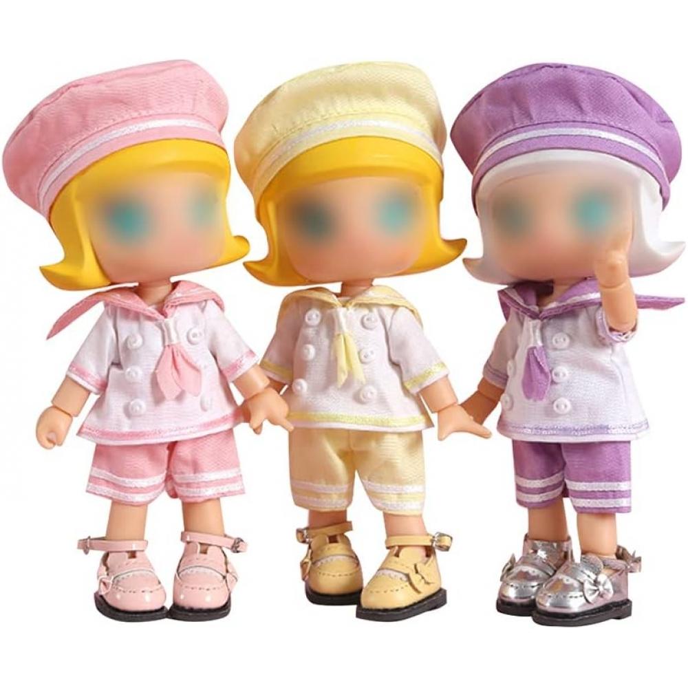 Highawk Obitsu 11 Одежда Ob11 Obitsu Кукла 11 см Тело Наряд Матросская форма 12 минут Бид P9 Кукла Темно-синий Obitsu Тело Набор из 3 предметов Черный Черный