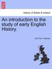 Книга An Introduction To the Study of Early English History.