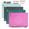 A4 Double-Sided Cutting Mat for Rubber Stamp Carving - Colored PVC Board