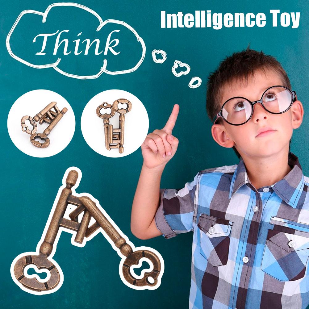 Decompression Toys Brain Tester Key Lock Toy Development Puzzle Test Game Children IQ Key Kid P D5F6