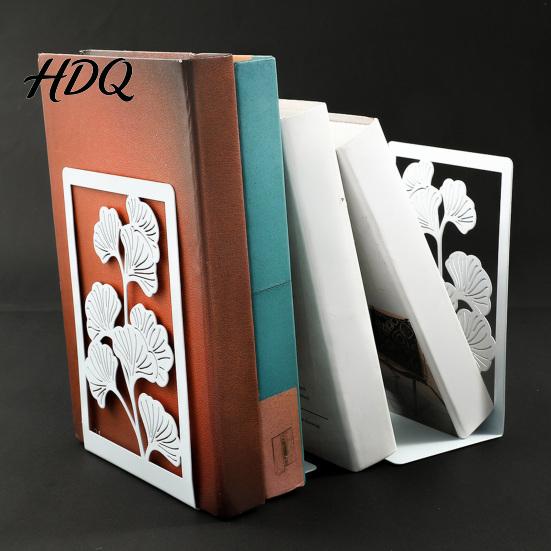 Прочные книжные подставки 1 пара Металлические декоративные подставки для книг Лист гинкго / Концы Монстеры для подставки-листа Книжная полка Нескользящий стопор Домашний офис Кабинет