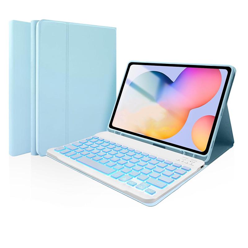 IPad Pro 11" (2018-2022 гг.) Bluetooth-клавиатура с подсветкой и защитный кожаный чехол с мышью