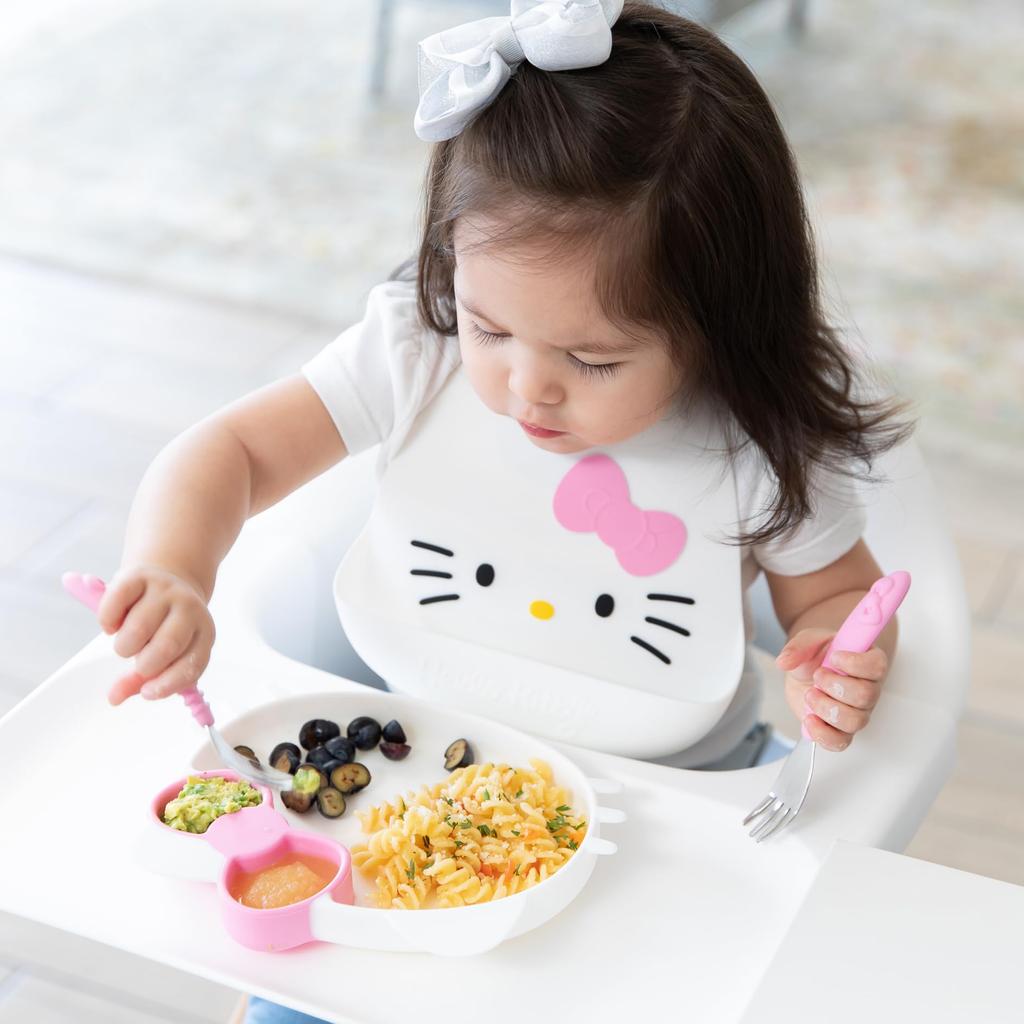Bumkins Hello Kitty Collaboration Meal Series Силиконовая тарелка с присоской Японская 6-месячная Hello Kitty 1 шт [Подлинный продукт] (х 1) БМ-ГД-ШК