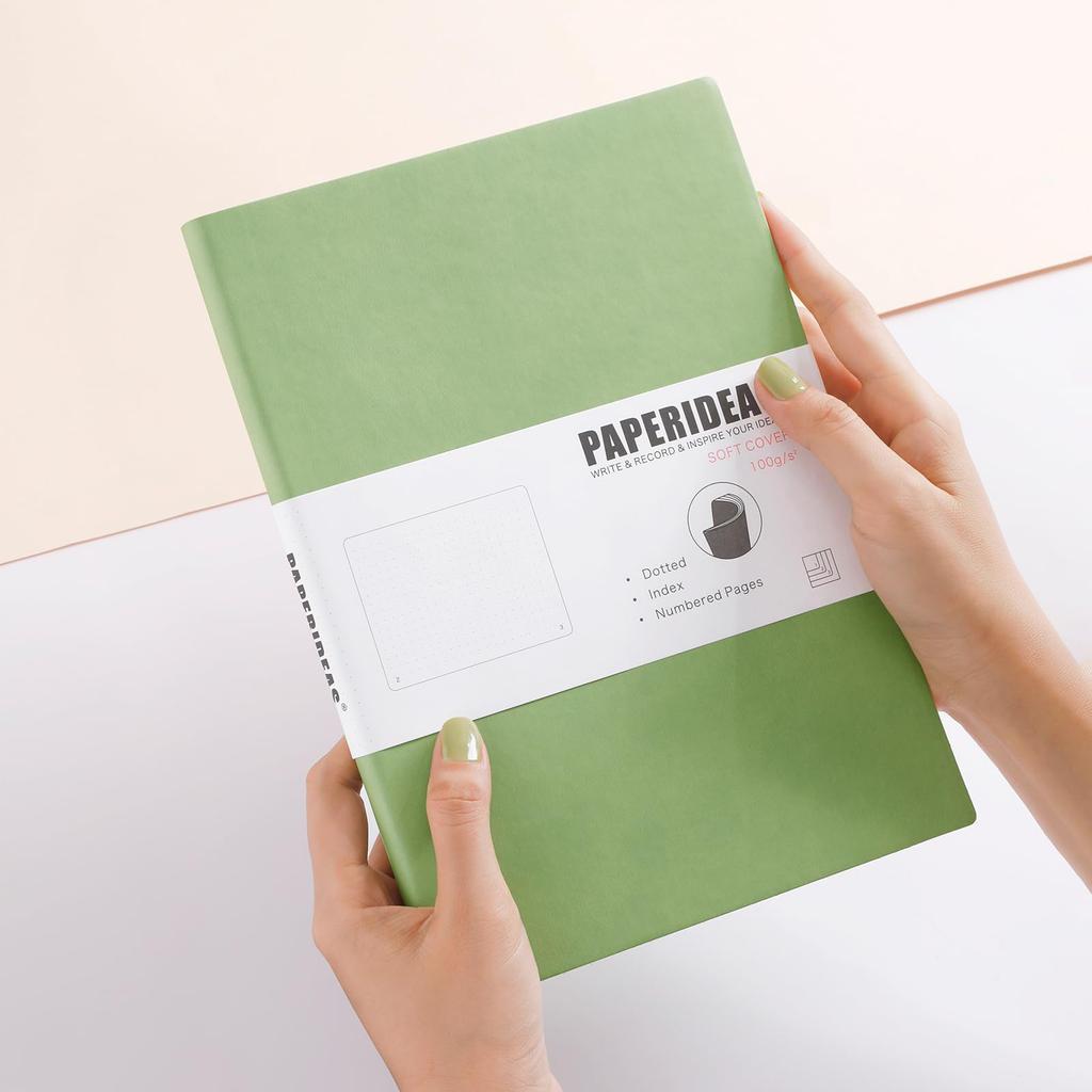 PAPERIDEAS Soft Cover Notebook, B5, (Grid, Red)