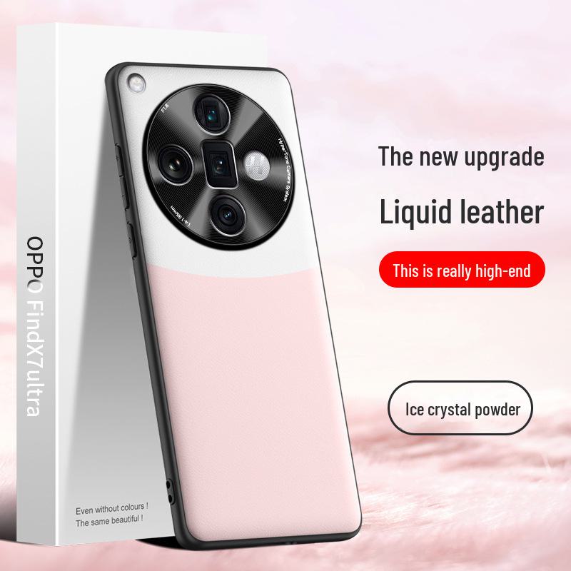 Защитный чехол из жидкой кожи для мобильного телефона Oppo Find X7 Ultra, защита от падения, поставляется как единое целое.