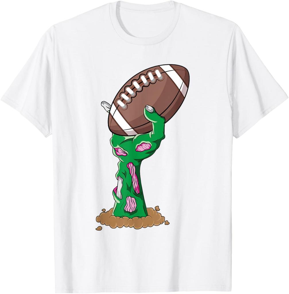Zombie Hands Football Funny Horror Scary Halloween Unisex T-Shirt