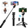 3 In 1 Bluetooth Selfie Stick with Tripod Plastic Alloy Selfie Stick Phone Smartphone Selfie-Stick for Iphone 15 14 13 Pro Max 8 Samsung Huawei Xiaomi