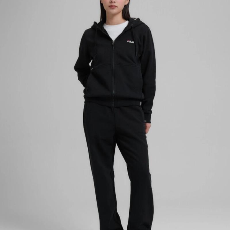 FILA Sweatshirts Unisex Black Hooded Moderate FS2FTH1101U-BLK
