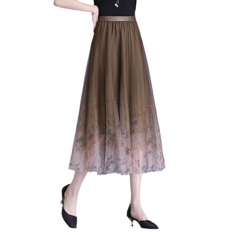 Юбка-бюст женская летняя плиссированная юбка средней и длинной длины, юбка-маятник с высокой талией и тонкая юбка-зонтик 2024