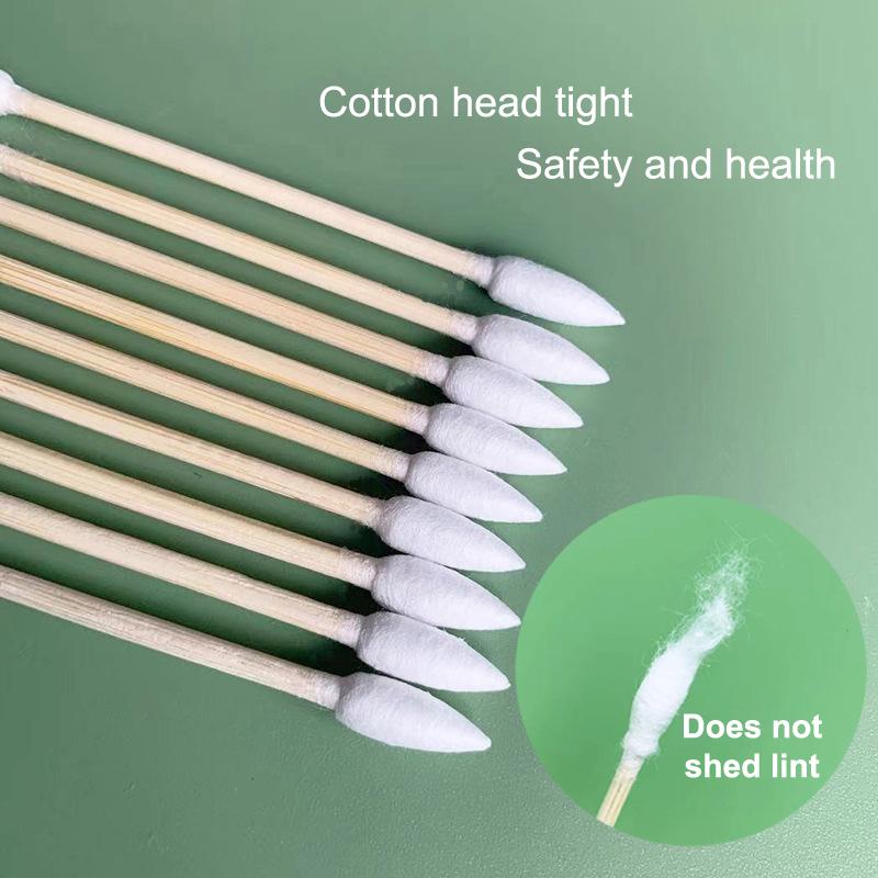 Double Pointed Cotton Swabs 100/300/500Pcs Precision Tip for Pet Ear Eye Cleaning Dual Ended Gentle Care