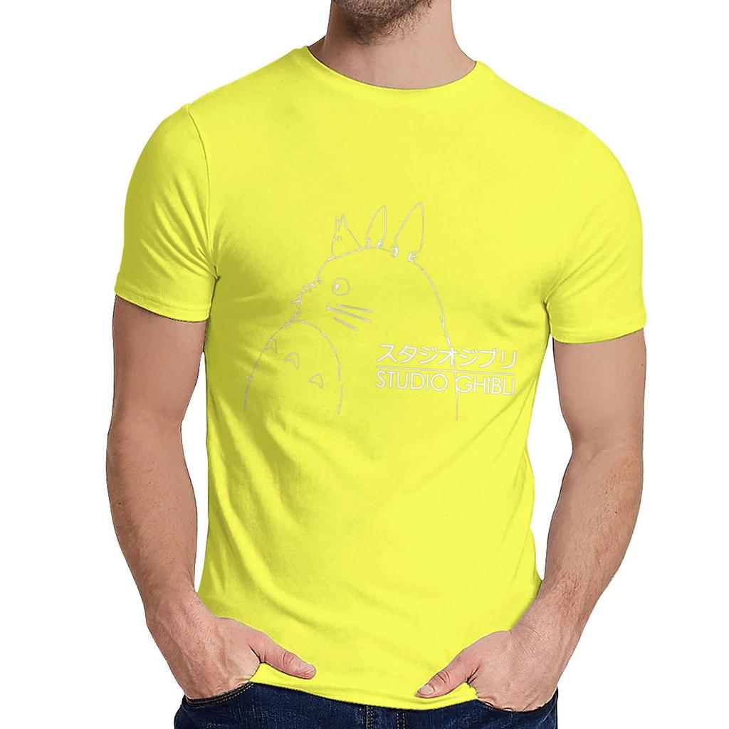 Studio Ghibli Totoro Miyazaki Hayao T Shirt Round Neck Casual Men S Retro Cotton S 6Xl