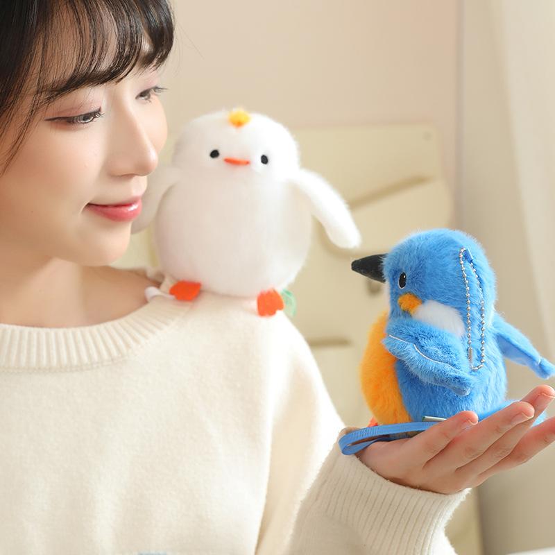 Simulation Shoulder Bird Plush Toy Doll Tit Parrot Doll Rag Doll For Children'S Birthday Gift