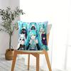 Hatsune Miku Short Plush Print Throw Pillow/Sofa Cushion/Simple Nap Mat/Office Lumbar Support Cushion, Anime Home Decor