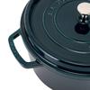 Staub Pico Cocotte Round 28cm La Mer 1102837 Two Handed Pot Enamel Pot Rund Brater La Mer Pico Cocotte Stylish Pot Cookware Kitchen Supplies [Staub]