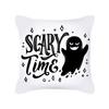 Nordic Black and White Halloween Cushion Letters Ghost Peach Skin Cushion Cartoon Home Cushion Cover