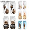 New Women  Sell 3D Printed Cool Fashion Funny Cats Cosplay Daily Life Story Socks Short Socks Art Novelty Xmas Gift Dropship