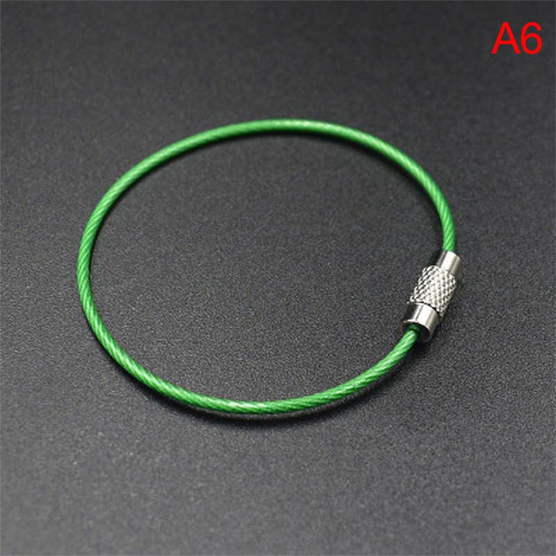 1 Pcs Key Holder Outdoor Tools Wire Keyrings Cable Rope Screw Locking Key Chain