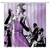Американская Женщина Джаз Душевая Занавеска Африканская Черная Девушка Поющая Джазмен Афроцентричное Черное Искусство Гранж Стиль Ванная Комната Занавески Декор