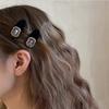 2023 Retro French Velvet Hairpin with Square Rhinestones