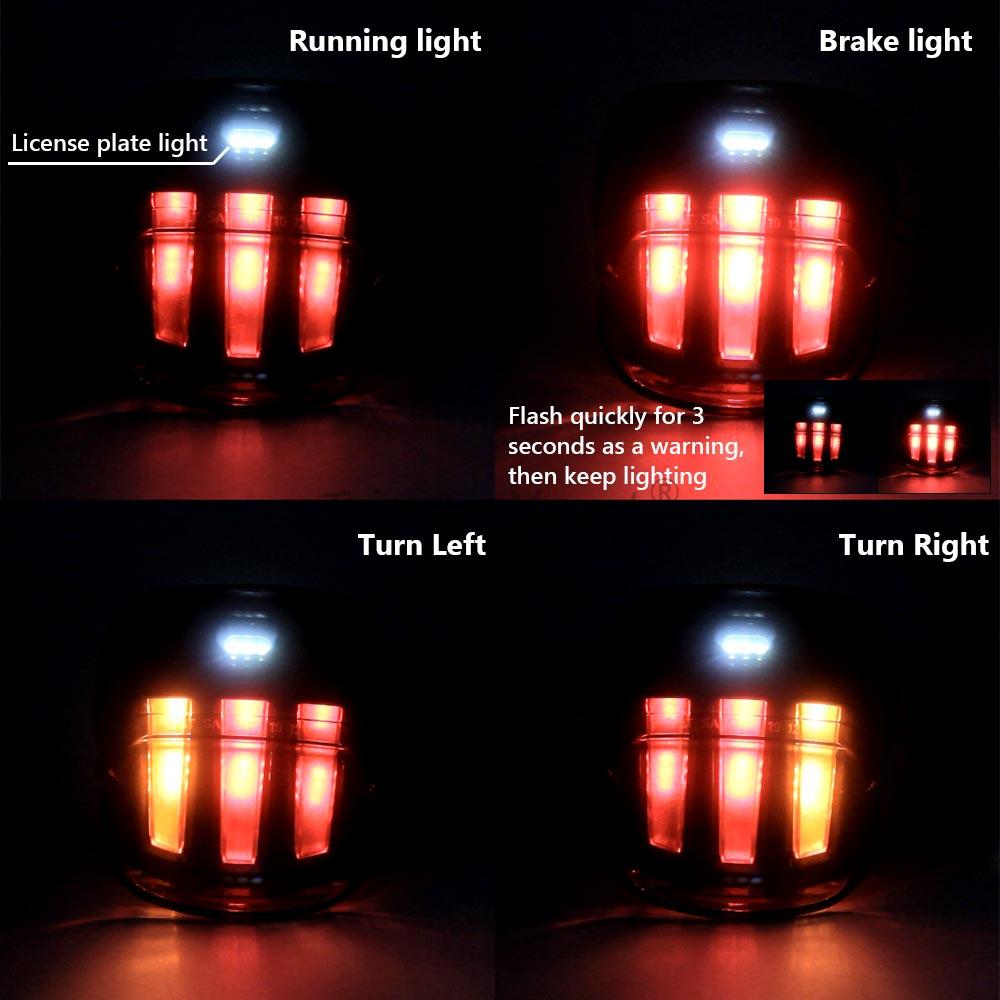 Motorcycle Part LED Light Brake Tail Light Turn Signal License Plate Lamp Taillight For Dyna Super Glide Custom FXDC/I 2005-2014