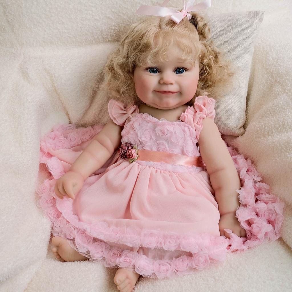 50cm Reborn Doll Maddie Soft Touch 20inch Full Vinyl Newborn Babies Doll Realistic Handmade Rooted Hair Simulation Doll Toys