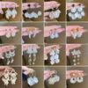 White Pearl Shell Fringed Earrings Fashionable and Elegant Temperament Earrings French Light Luxury High-end Earrings Women