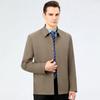 Положительный весенне-осенний пиджак мужской деловой повседневный пиджак для мужчин среднего возраста с однотонными пуговицами на лацканах