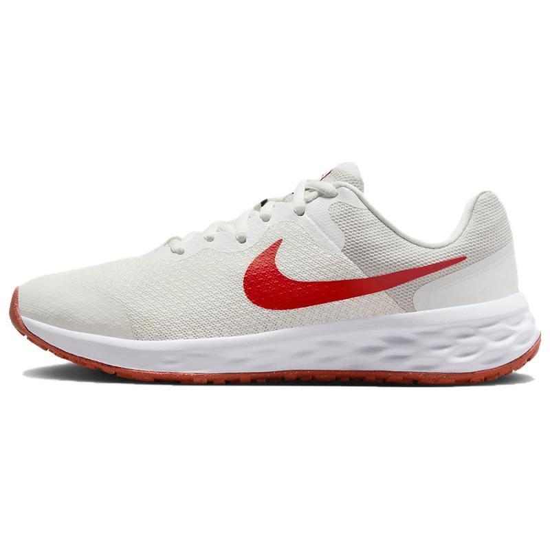 Nike REVOLUTION 6 Амортизация и воздухопроницаемость Низкие детские кроссовки для бега Красные Белые Кроссовки DD1096-102