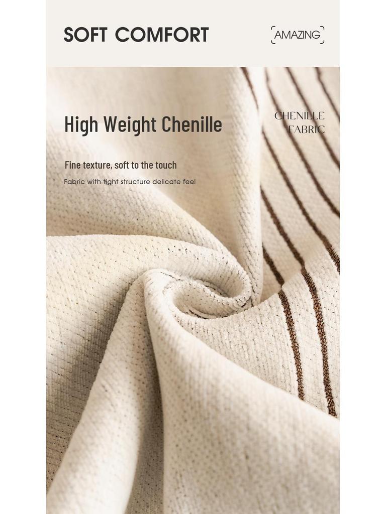 Роскошный летний чехол на диван из шенилла с нескользящим покрытием - Пылезащитная накладка с полной обвязкой