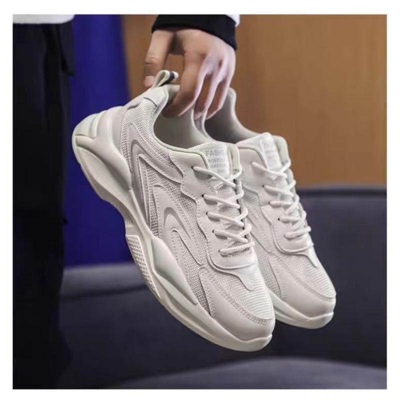 Модная летняя мужская обувь 2025 Дышащая спортивная обувь для бега Мужская обувь на толстой подошве Трендовые универсальные сетчатые повседневные кроссовки