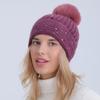 Женская осенне-зимняя плюшевая вязаная мягкая шапка из кроличьей шерсти, теплый берет