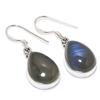 Натуральный драгоценный камень лабрадорит из стерлингового серебра 925 пробы, подарочные серьги 1,25 дюйма P3s99