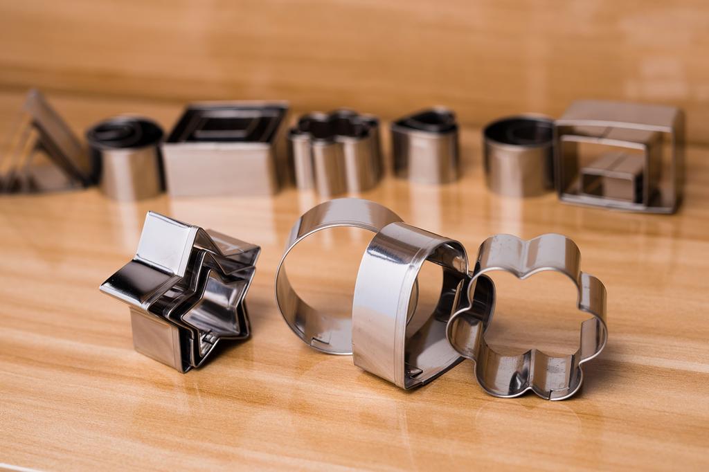 Форма для печенья ShengHai, многоугольная, в форме звезды, для резки кондитерских изделий, инструменты для выпечки ручной работы из пищевой нержавеющей стали (Набор 24)