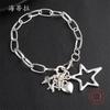 New Thick Chain Love Star Multi-accessory Bracelet Cute Five-pointed Star Pendant Couple Bracelet