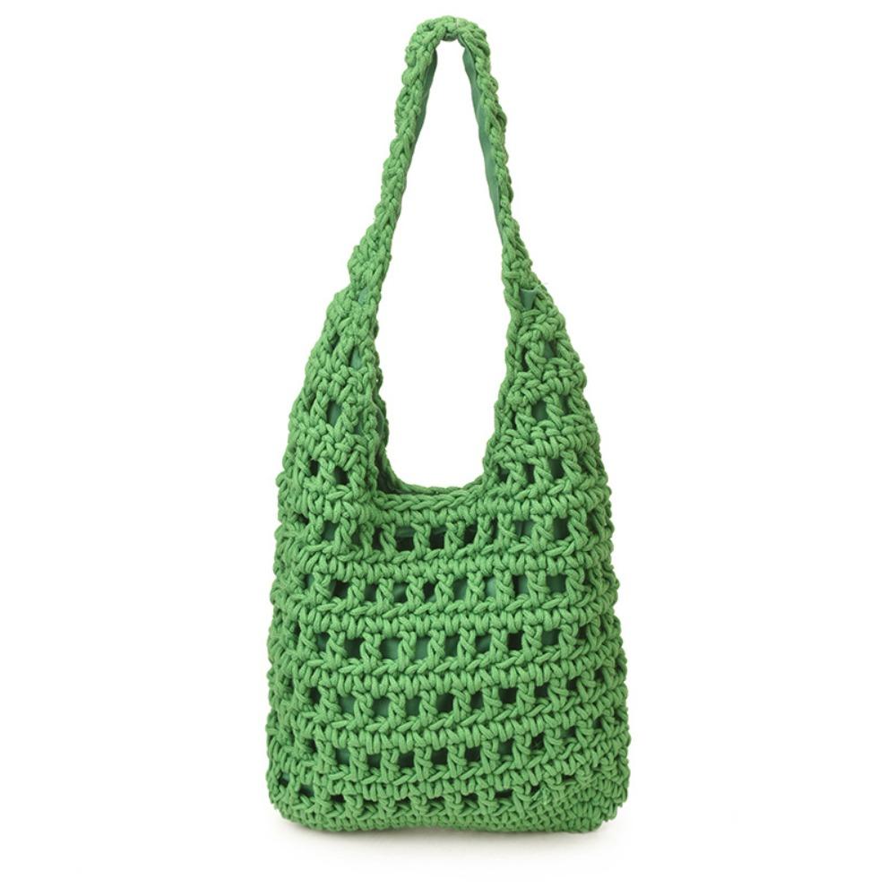Korean Style Hollow Out Knitted Weave Bag Braided Beach Bag Sweet Crochet Tote Bag Ladies/Girls
