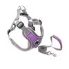 Commli Reflective Mesh X-Type Harness Set for Dogs, Purple